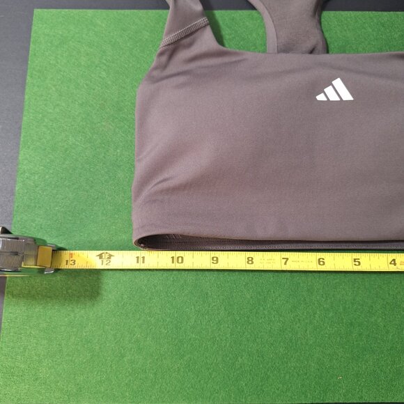 adidas Women’s Powerimpact Training Medium Support Sports Bra Charcoal Sz XS C/D - Picture 7 of 16